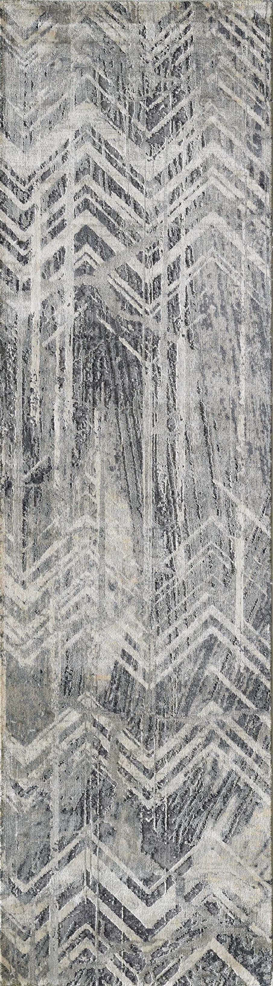 63 X 91 Grey Polyester Or Viscose Rug