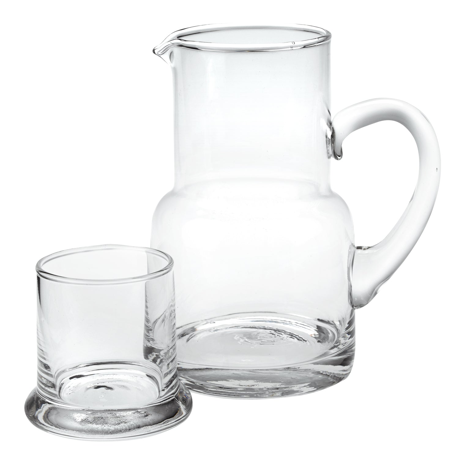 4 X 6 X 7 Clear Glass 2 Pc Glass Bedside Or Desktop Carafe Set 10 Oz