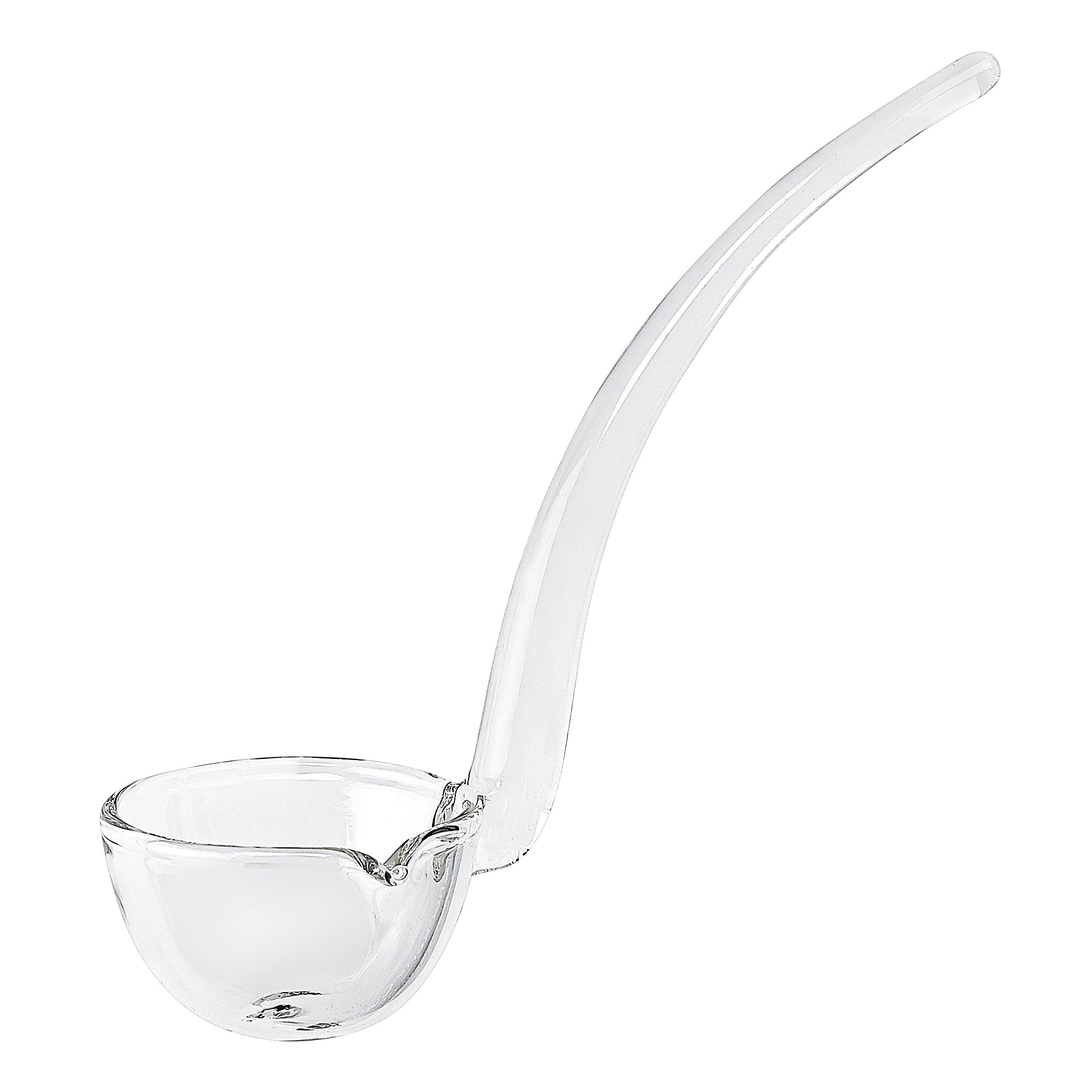 6 Mouth Blown Crystal Gravy Dressing Or Sauce Ladle
