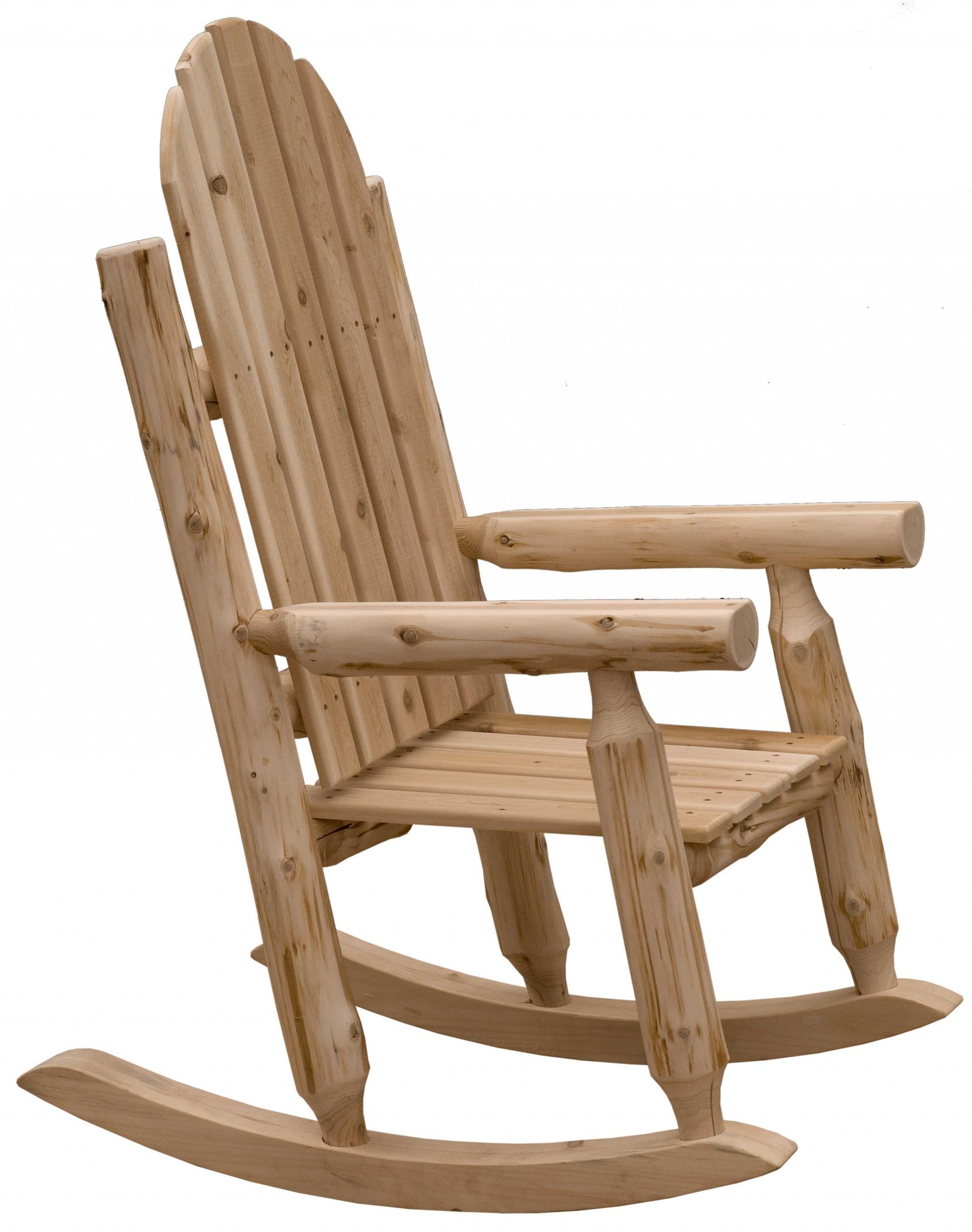 Rustic And Natural Cedar Adirondack Rocking Chair