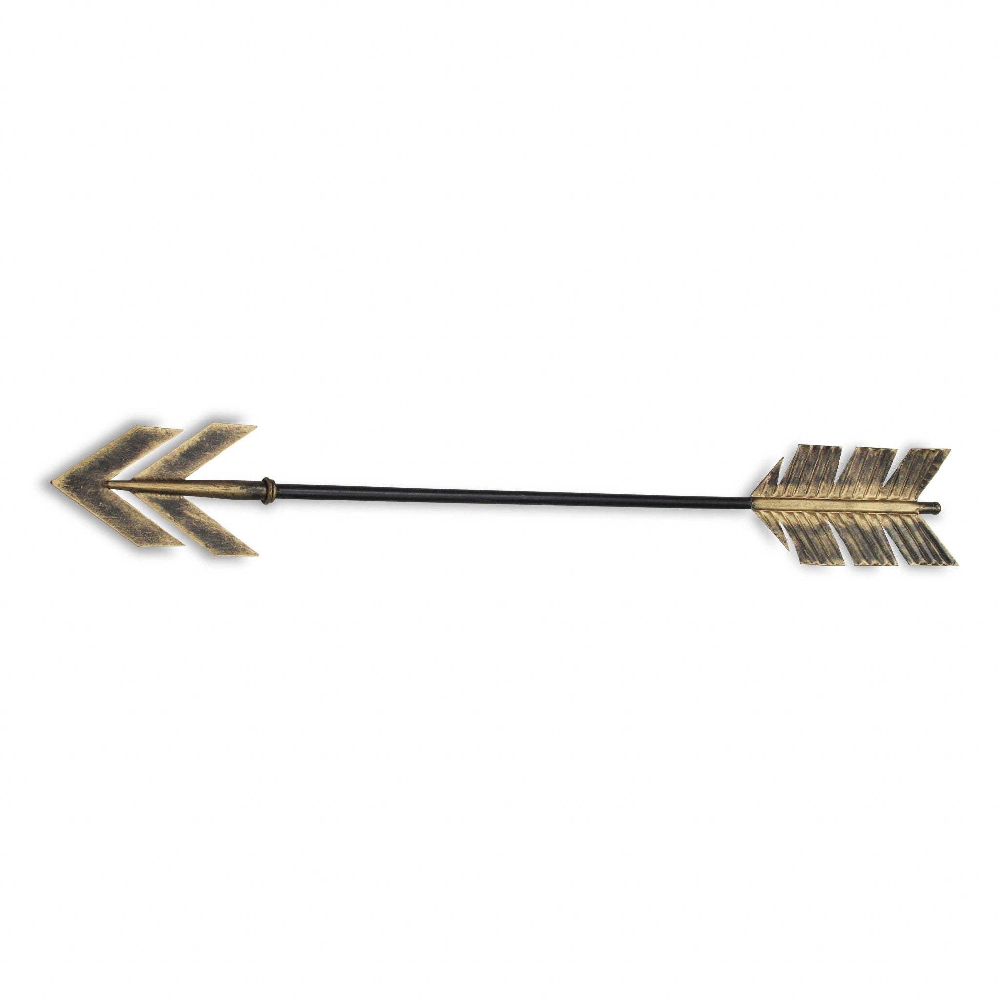 Black And Burnished Gold Metal Arrow Wall Decor