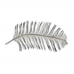 Black And Silver Metal Peacock Feather Wall Decor