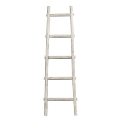 5 Step White Decorative Ladder Shelve