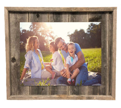 11X14 Weathered Grey Picture Frame With Plexiglass Holder