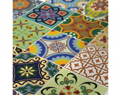 5" X 5" Mediterranean Brights Peel And Stick Removable Tiles