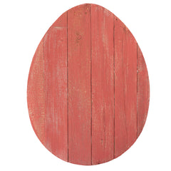 24" Rustic Farmhouse Red Wood Large Egg