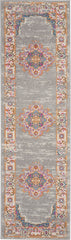 8' Gray Power Loom Runner Rug