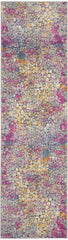 10' Pink And Ivory Coral Power Loom Runner Rug