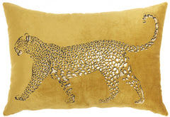 Bold Golden Leopard Lumbar Pillow