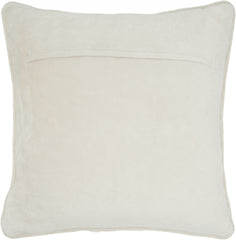 20" Ivory With Bling Quilted Velvet Throw Pillow