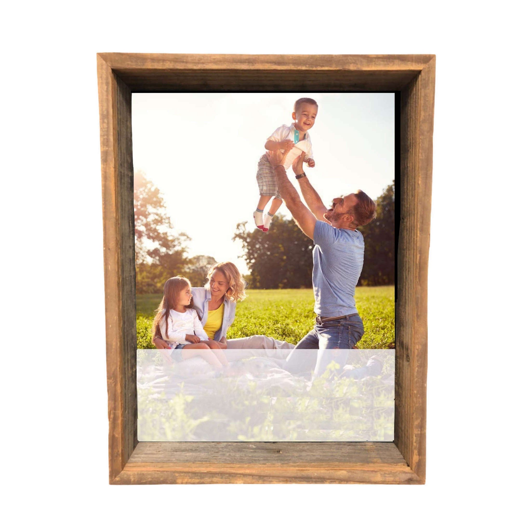 12” X 12” Rustic Gray Wood Shadow Box Frame