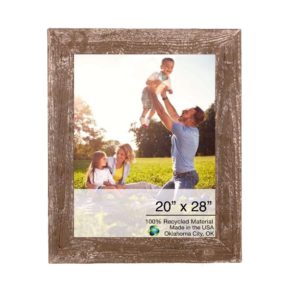 20" X 28" Rustic Farmhouse Espresso Wood Frame