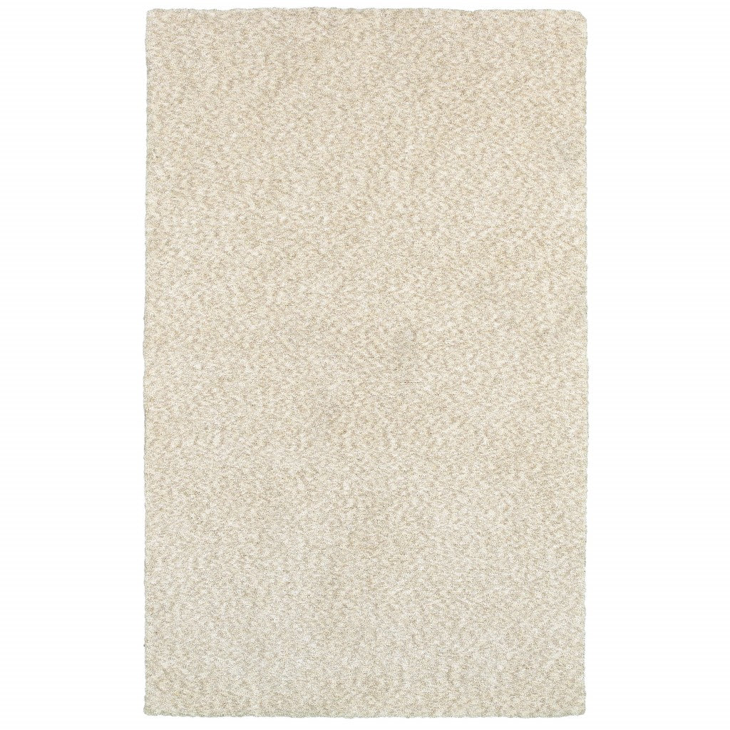 10’ X 13’ Modern Shag Ivory Indoor Area Rug