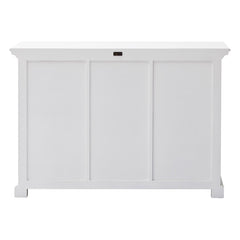 White Modern Farmhouse Large Accent Cabinet With Baskets