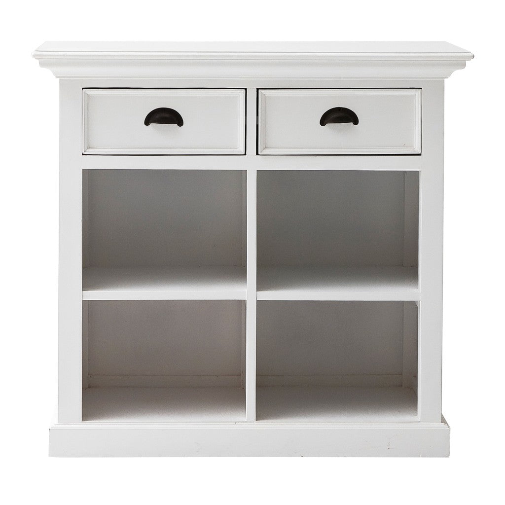 Modern Farmhouse White Medium Accent Cabinet With Baskets