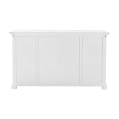 White Accent Cabinet With Glass Doors