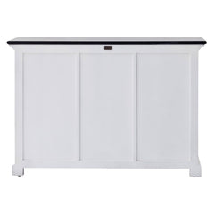 Modern Farmhouse Black And White Large Accent Cabinet