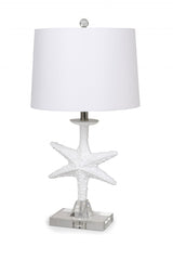Set Of 2 White Coastal Starfsh Table Lamps