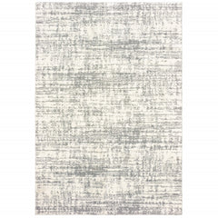 8’X11’ Ivory And Gray Abstract Strokes Area Rug
