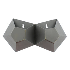 Double Pentagonal Iron Wall Vase