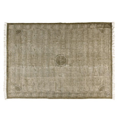 8' X 10' Putty Distressed Medallion Area Rug