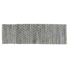 3' X 8' Blue And Gray Ogee Runner Rug