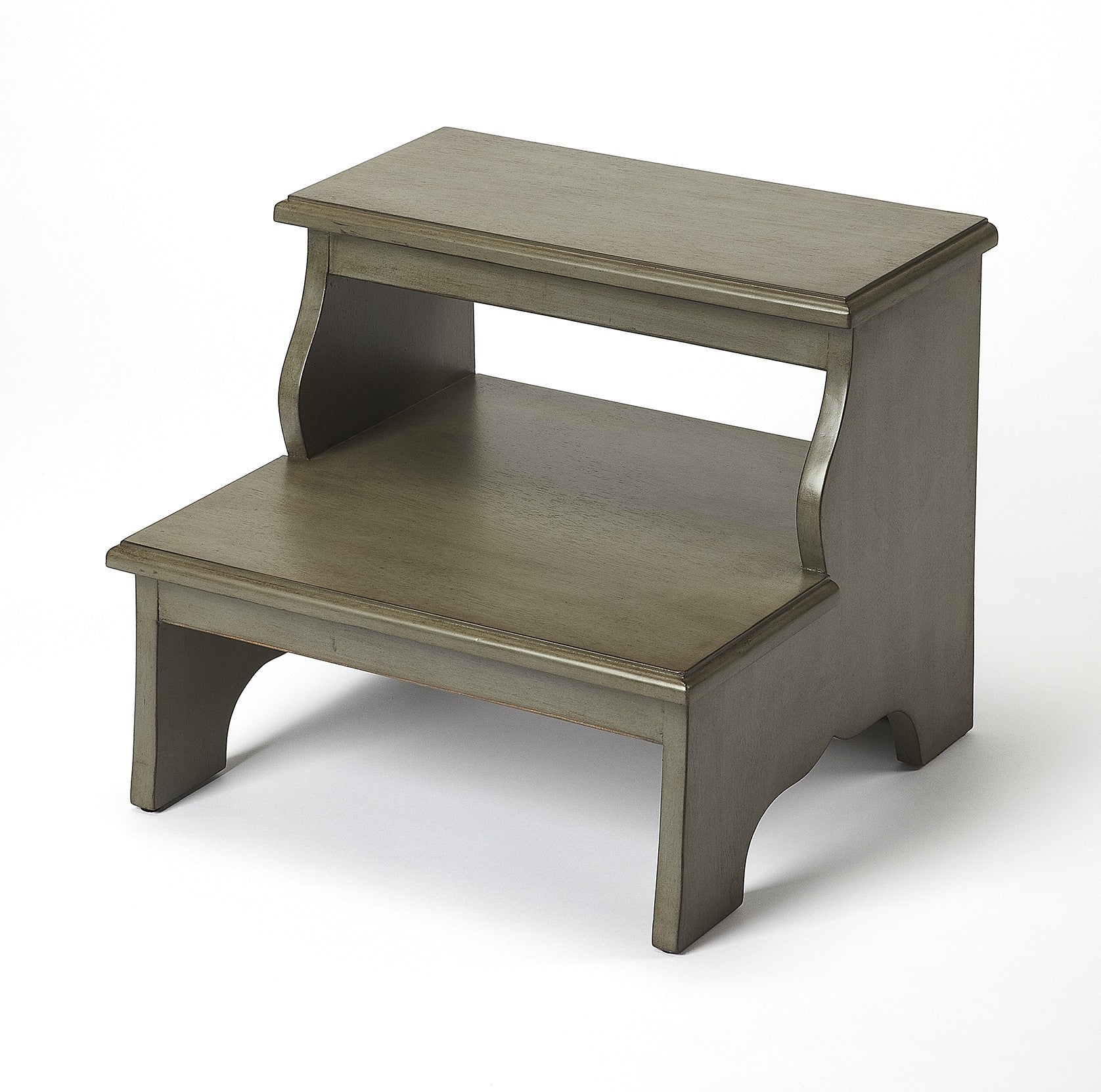 15" Gray Backless Bar Chair