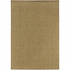 8’X11’ Solid Tan Indoor Outdoor Area Rug