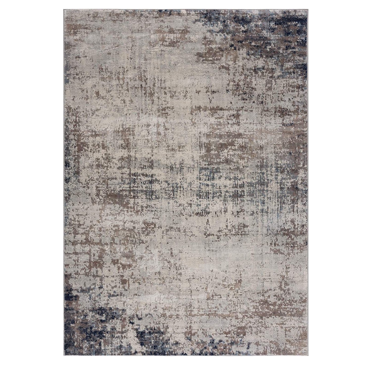 2’ X 5’ Navy Blue Distressed Striations Area Rug