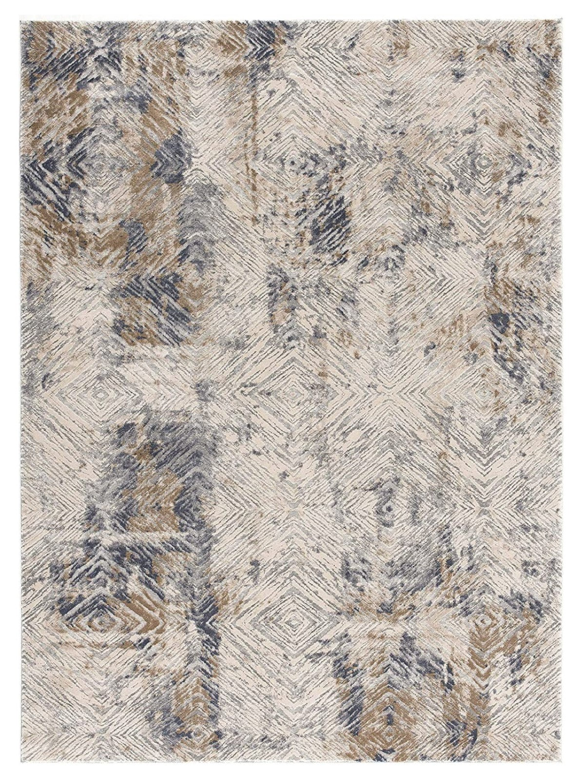 4' X 6' Beige Abstract Printed Area Rug