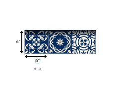 6" X 6" The Night Sky Mosaic Peel And Stick Removable Tiles