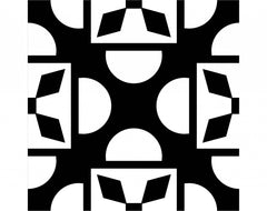 6" X 6" Black And White Coli Peel And Stick Tiles