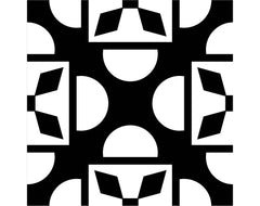 6" X 6" Black And White Coli Peel And Stick Tiles