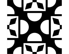 7" X 7" Black And White Coli Peel And Stick Tiles