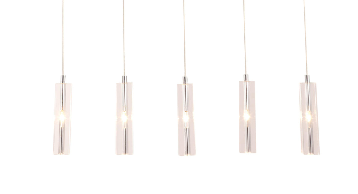 Stark Five Bulb Clear Ceiling Lamp