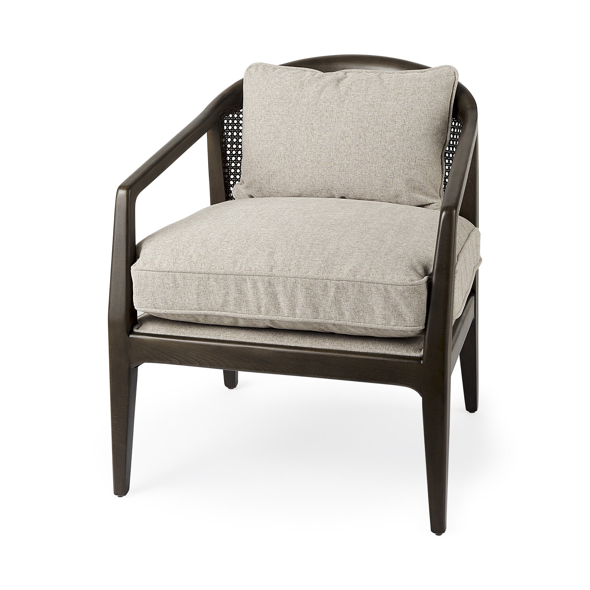 Fusion Dark Cane Back Arm Chair