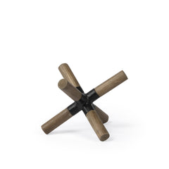 Petite Wood And Metal Jack Shaped Decor Piece