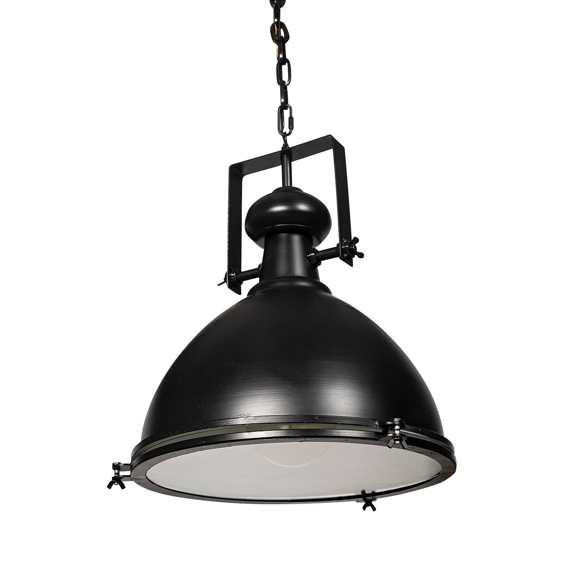 Industrial Black Metal Hanging Pendant Light