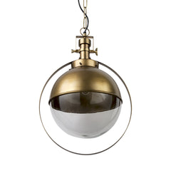 Gold Metal Sphere Pendant Hanging Light