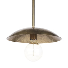 Hammered Gold Metal Hanging Pendant Light