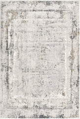 4’ X 6’ Gray And Ivory Abstract Distressed Area Rug