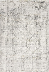 4’ X 6’ Gray And Ivory Abstract Distressed Area Rug