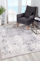 5' X 7' Gray And Ivory Abstract Dhurrie Area Rug