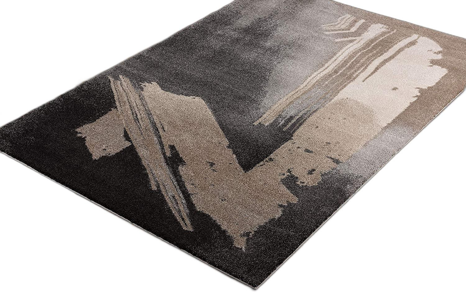 6' X 9' Gray Abstract Power Loom Area Rug