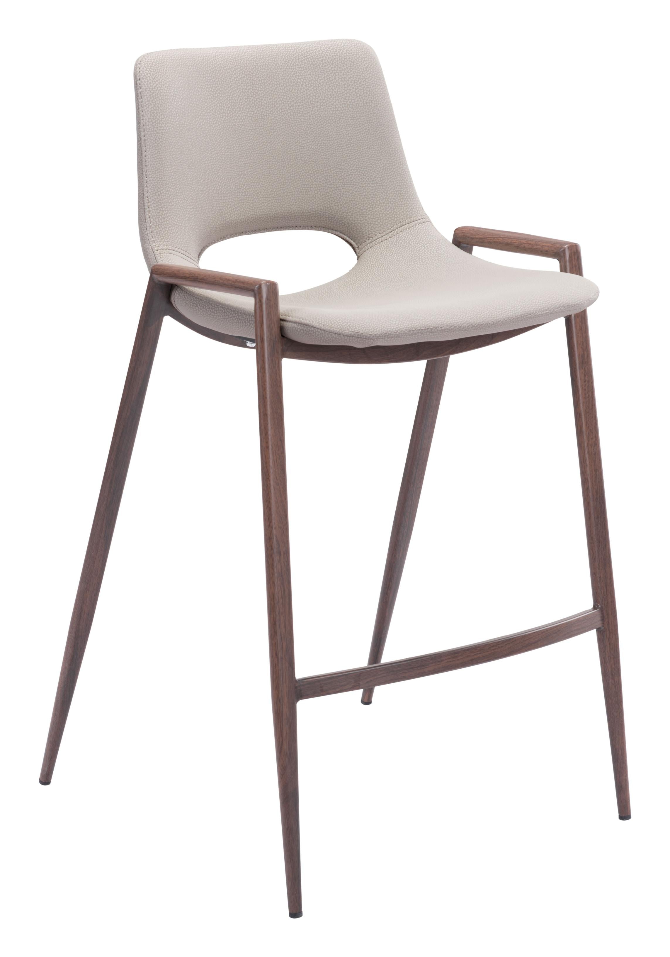 Set of Two Ivory Retro Modern Funk Counter Chairs