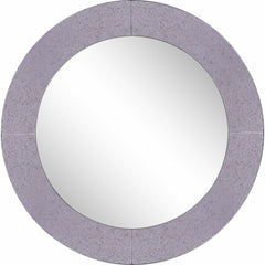 30" Antique Round Accent Mirror Wall Mounted With Glass Frame