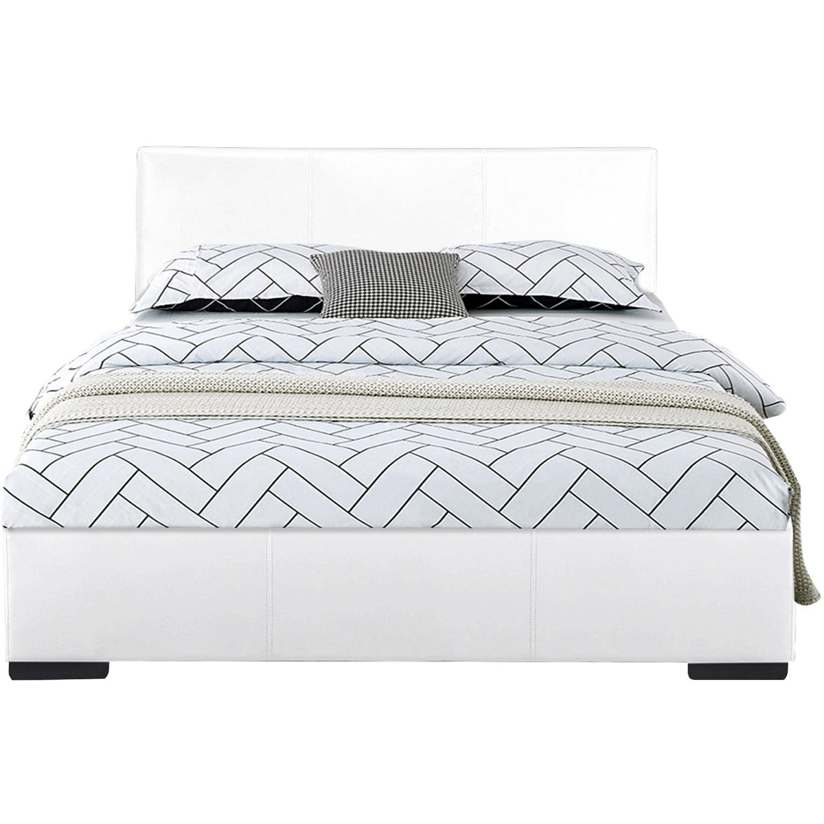 White Platform Full Bed