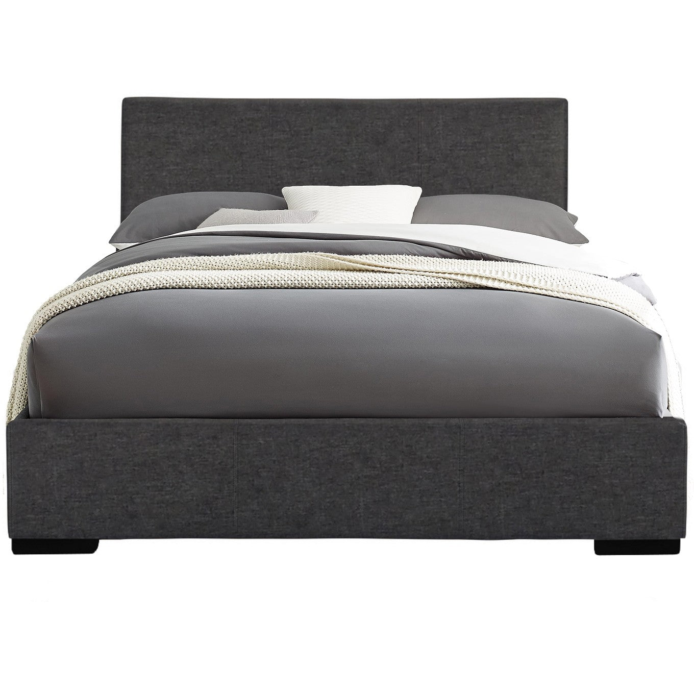 Grey Platform King Bed