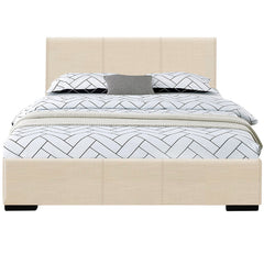 Beige Platform Full Bed