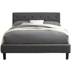 Grey King Platform Bed